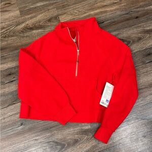 lululemon athletica Red Half-Zip Sweatshirt